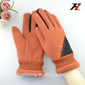 Orange Fleece Gloves with Lace